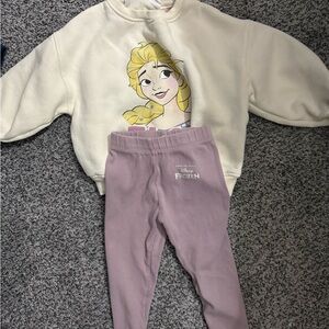 Zara Disney Frozen Kids Leggings - Purple